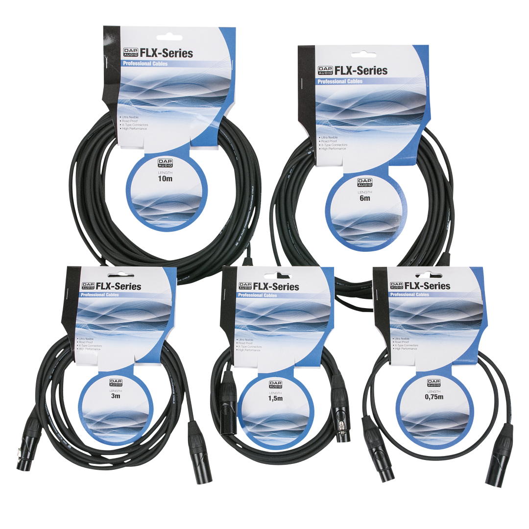 FLX01- bal. XLR/M 3P to XLR/F 3P X-type 1,5 m