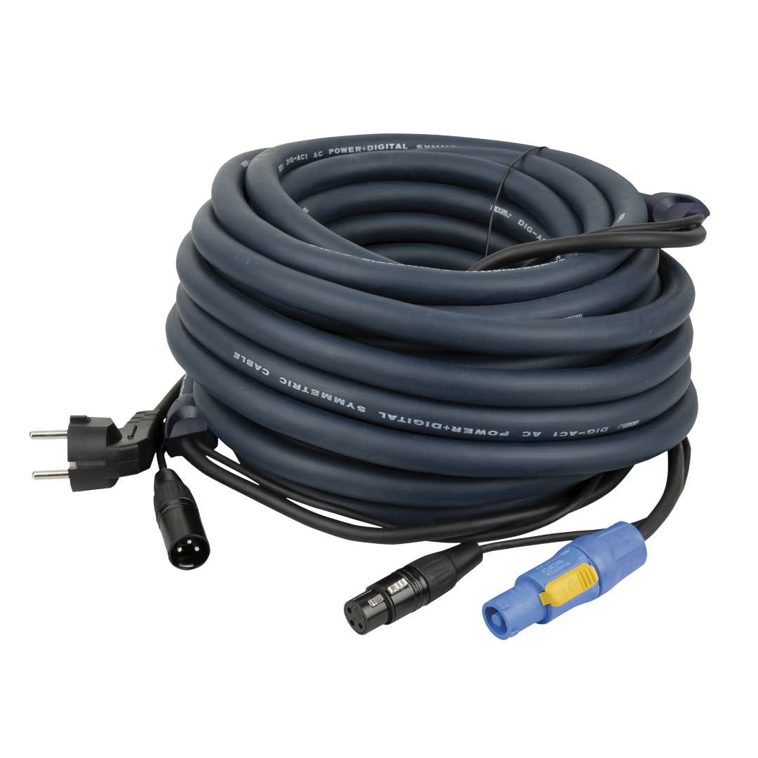 FP06 - Schuko/XLR M - powerCON/XLR F - DMX / Power 10 m DMX / Power