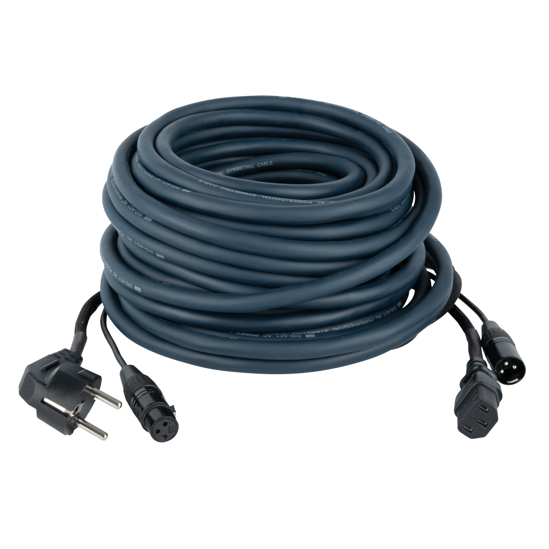 FP08 - Schuko/XLR F - IEC/XLR M - Audio / Power 15 m Audio / Power