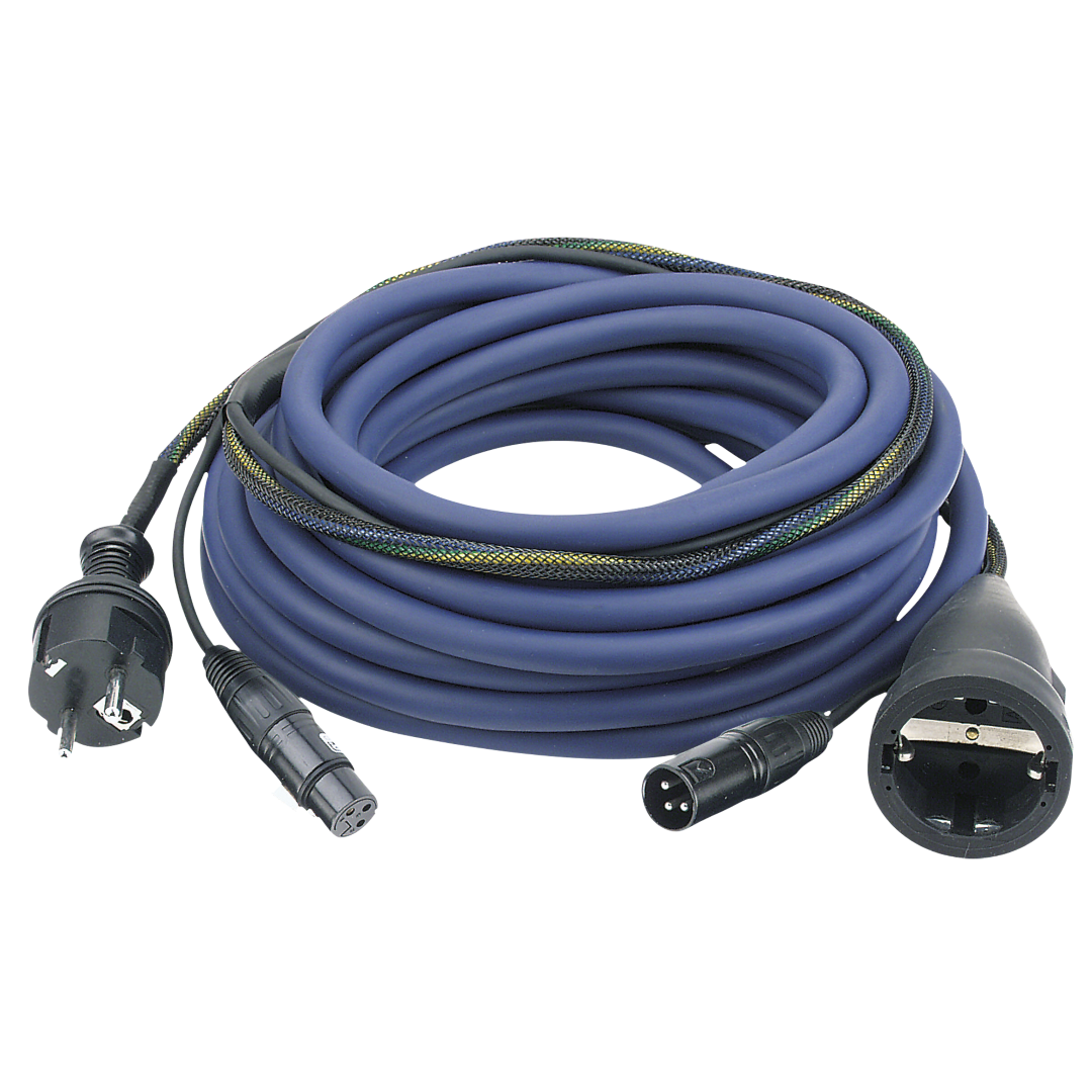 FP09 - Schuko/XLR F - Schuko/XLR M - Audio / Power 15 m Audio / Power