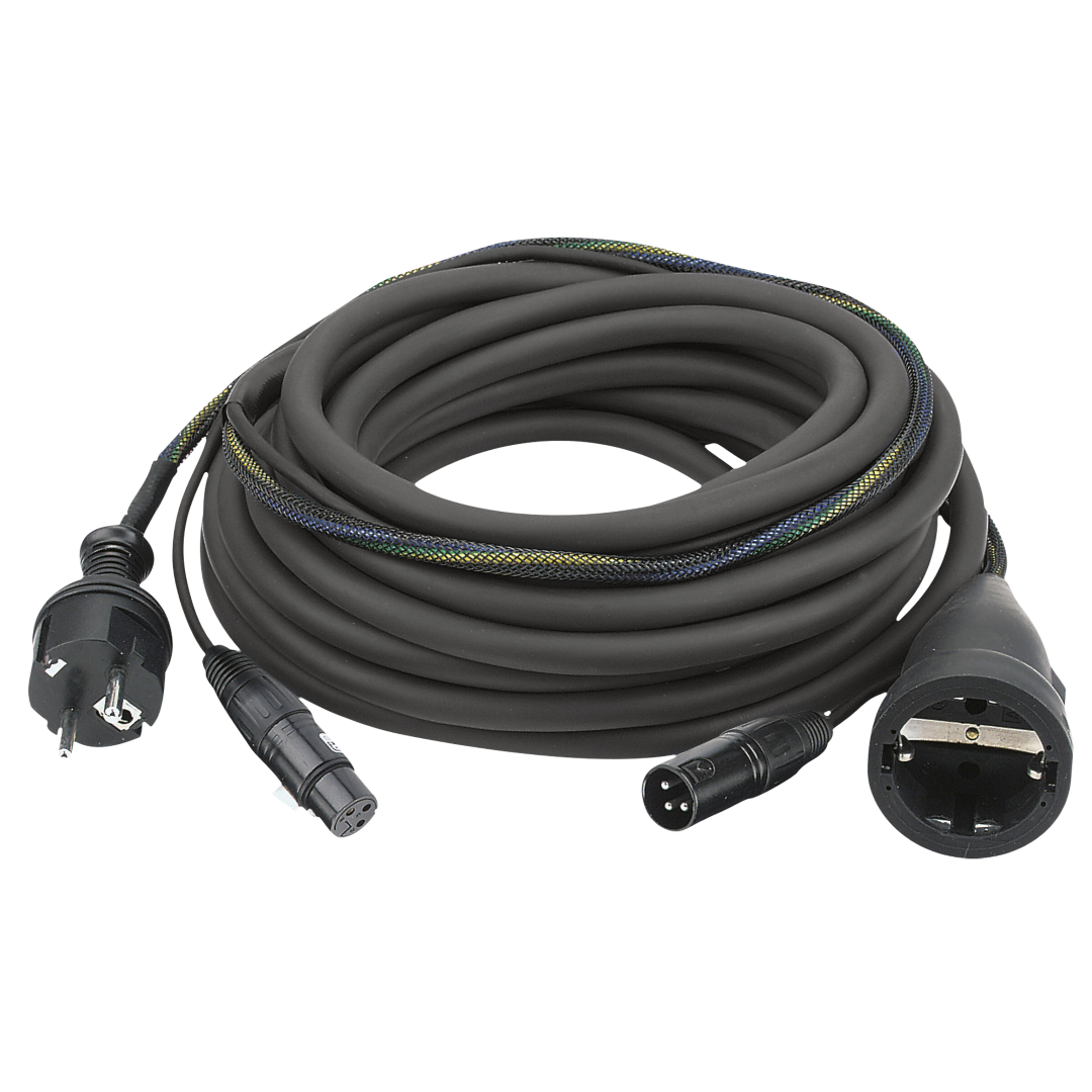 FP09 - Schuko/XLR F - Schuko/XLR M - Audio / Power 15 m Audio / Power