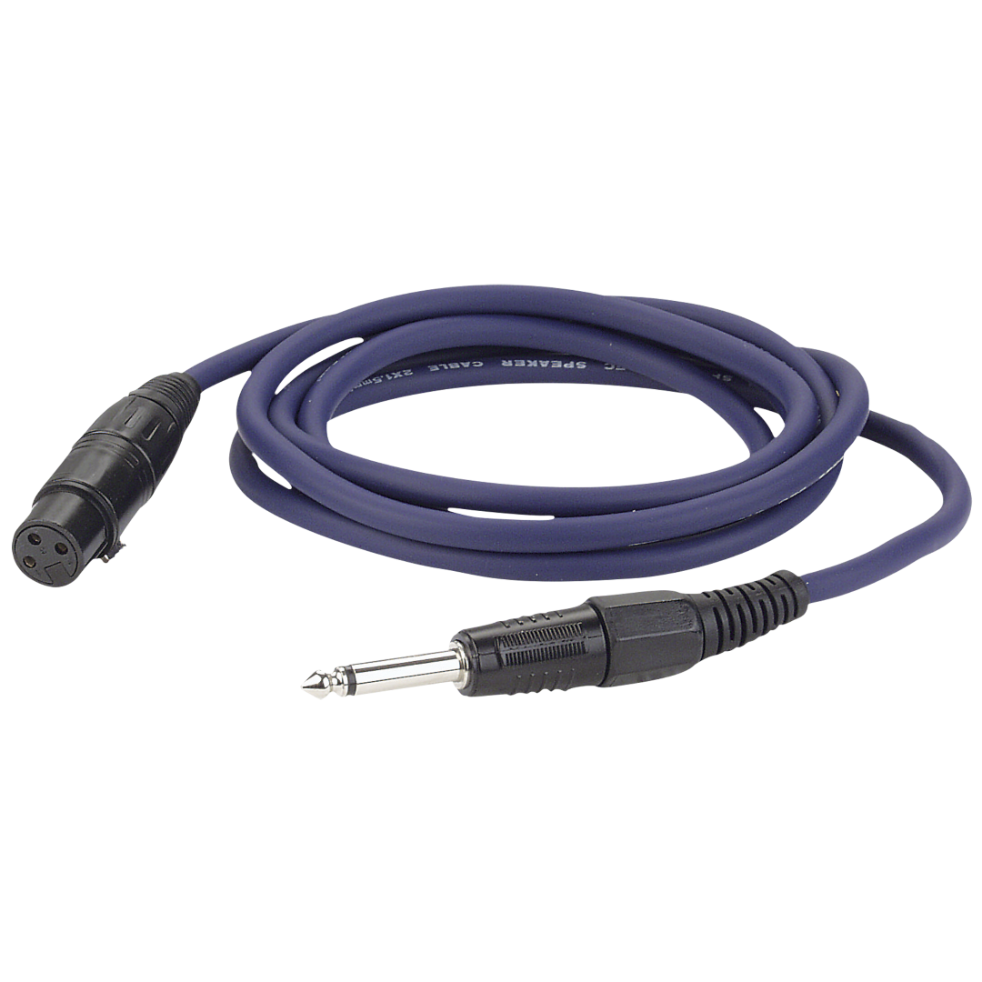 FS02 - Jack mono to XLR/F 3P, 2 x 1.5 mm² 6 m