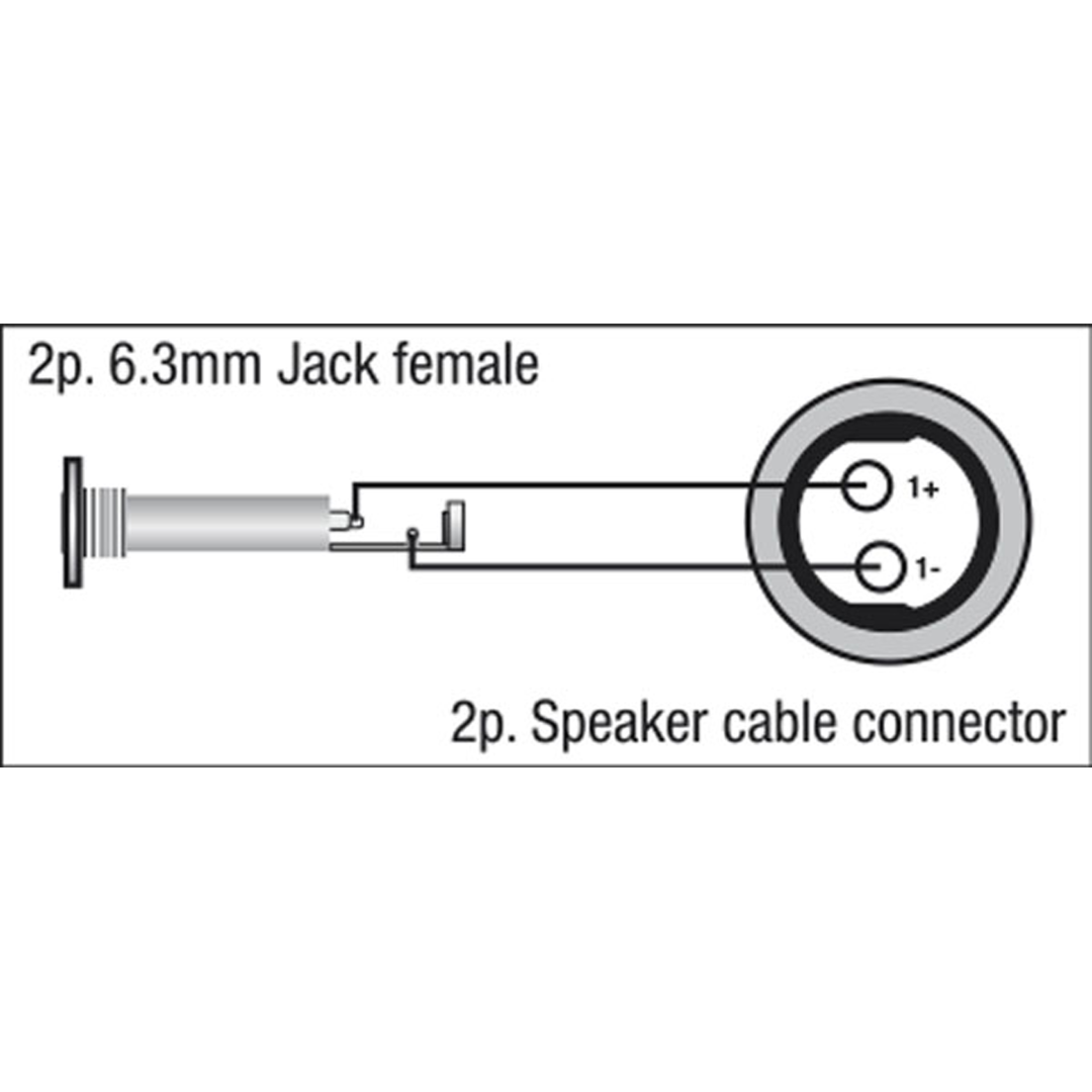 FSA03 - Jack female locking to Speaker 2P male