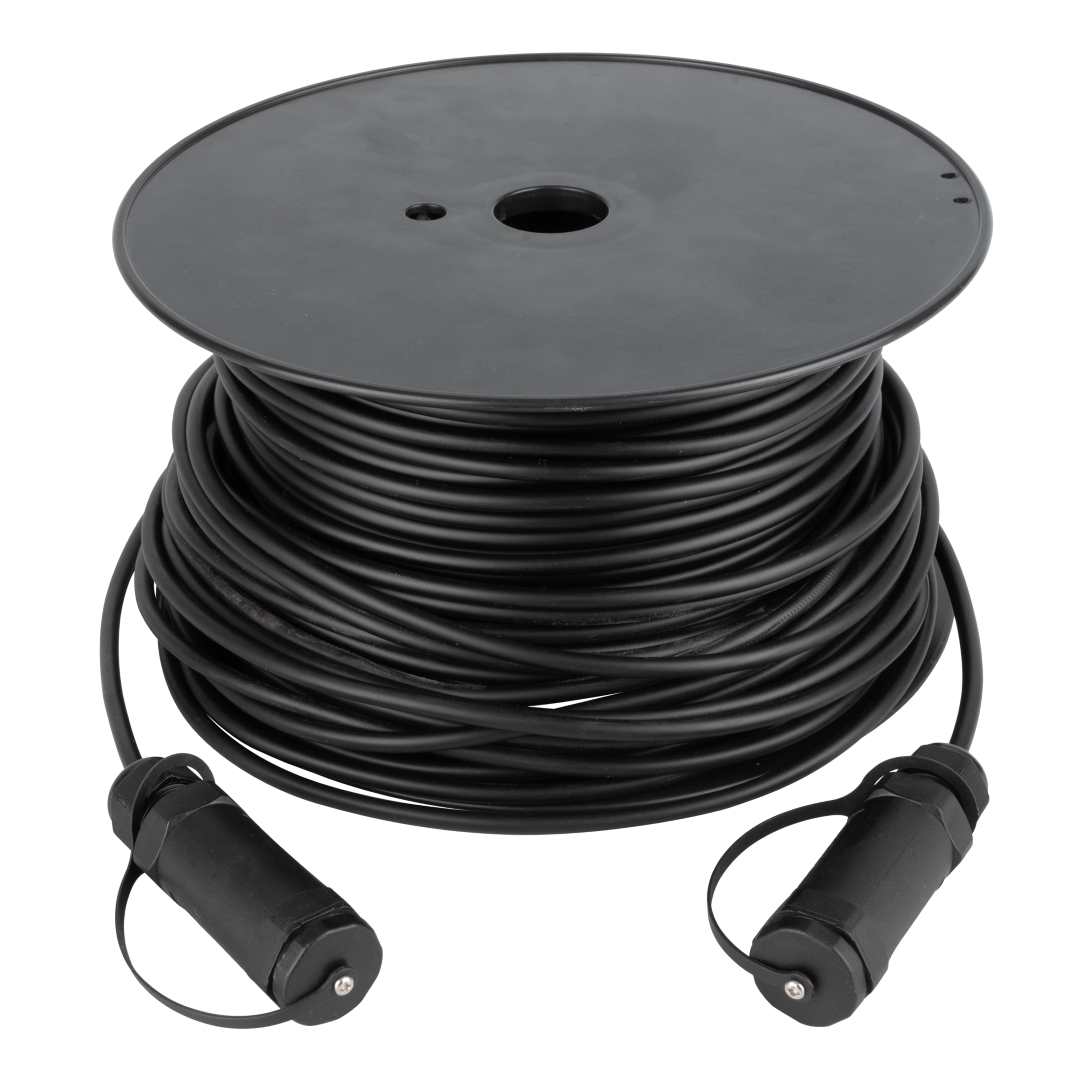 Armoured HDMI 2.1 AOC 8K Fibre Cable 100 m - Gepantserd - verguld