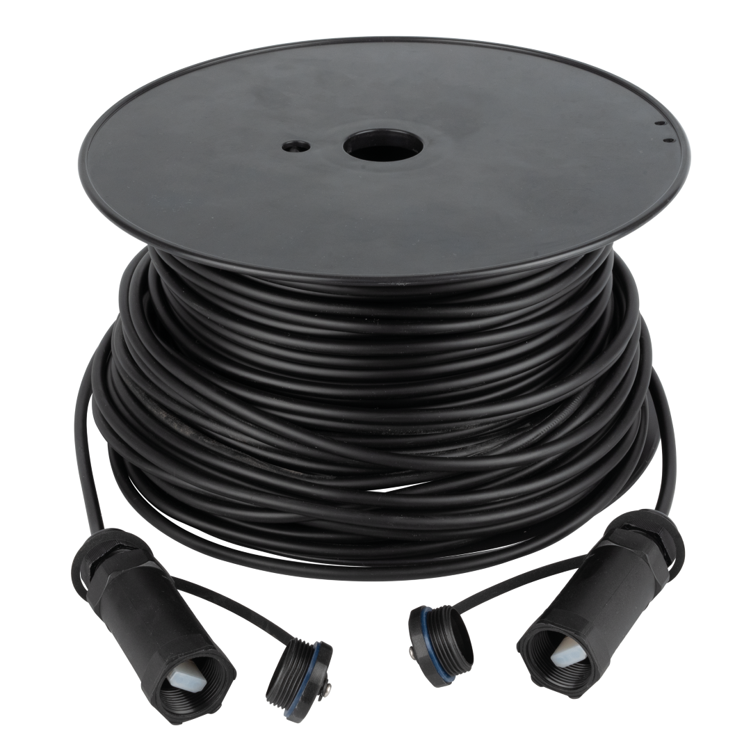 Armoured HDMI 2.1 AOC 8K Fibre Cable 100 m - Gepantserd - verguld