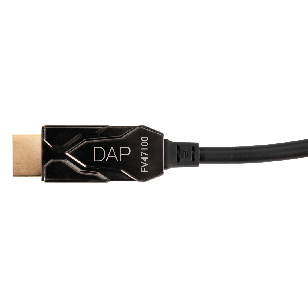 Armoured HDMI 2.1 AOC 8K Fibre Cable 100 m - Gepantserd - verguld