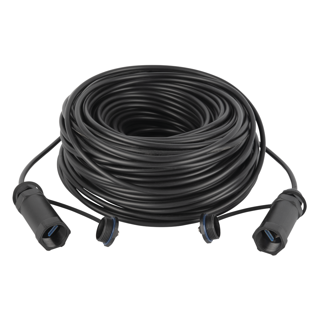 Armoured HDMI 2.1 AOC 8K Fibre Cable 15 m - Gepantserd - verguld