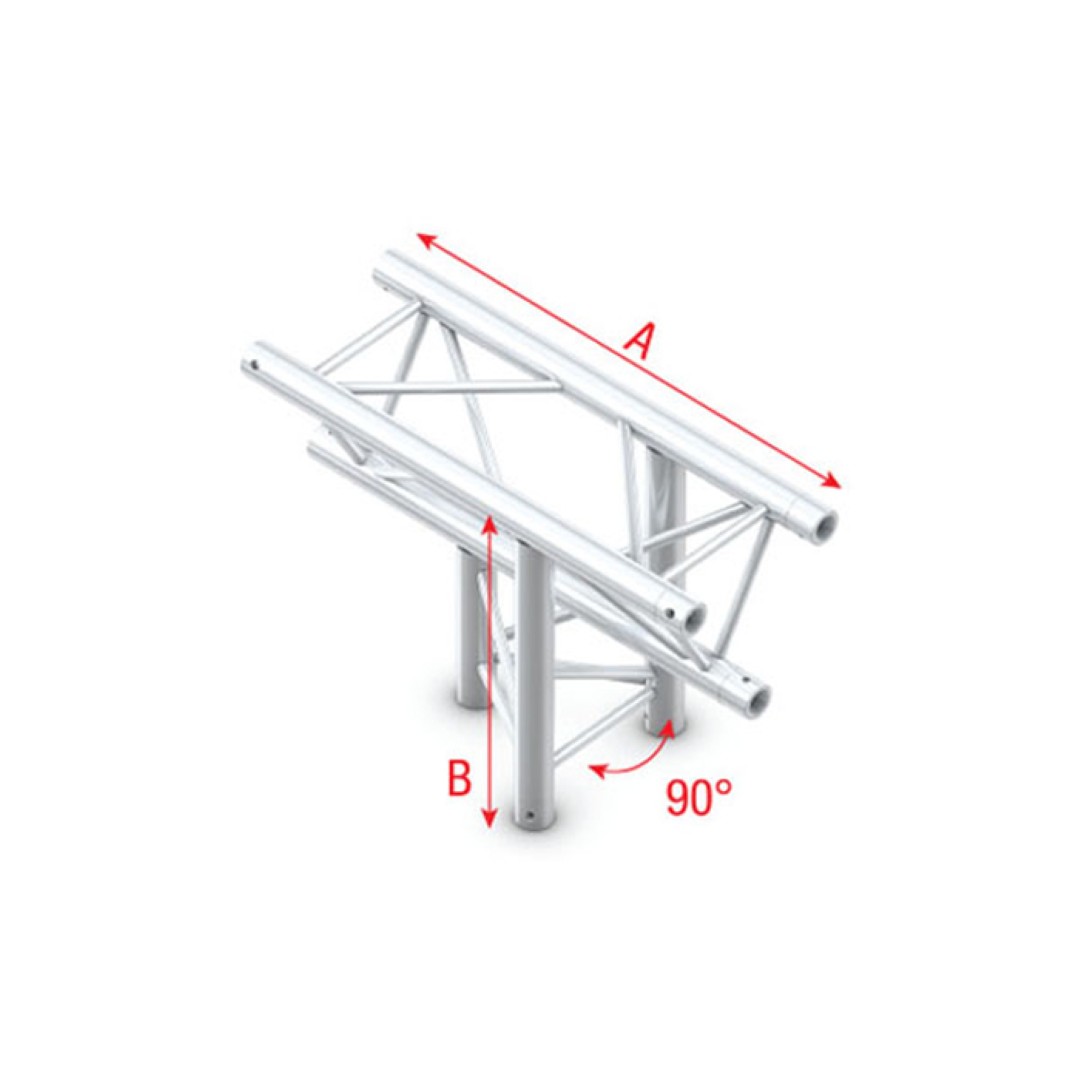 Pro-30 Triangle G Truss - T-Cross up/down - 3-way - 74 cm ATU37 - 90° corner