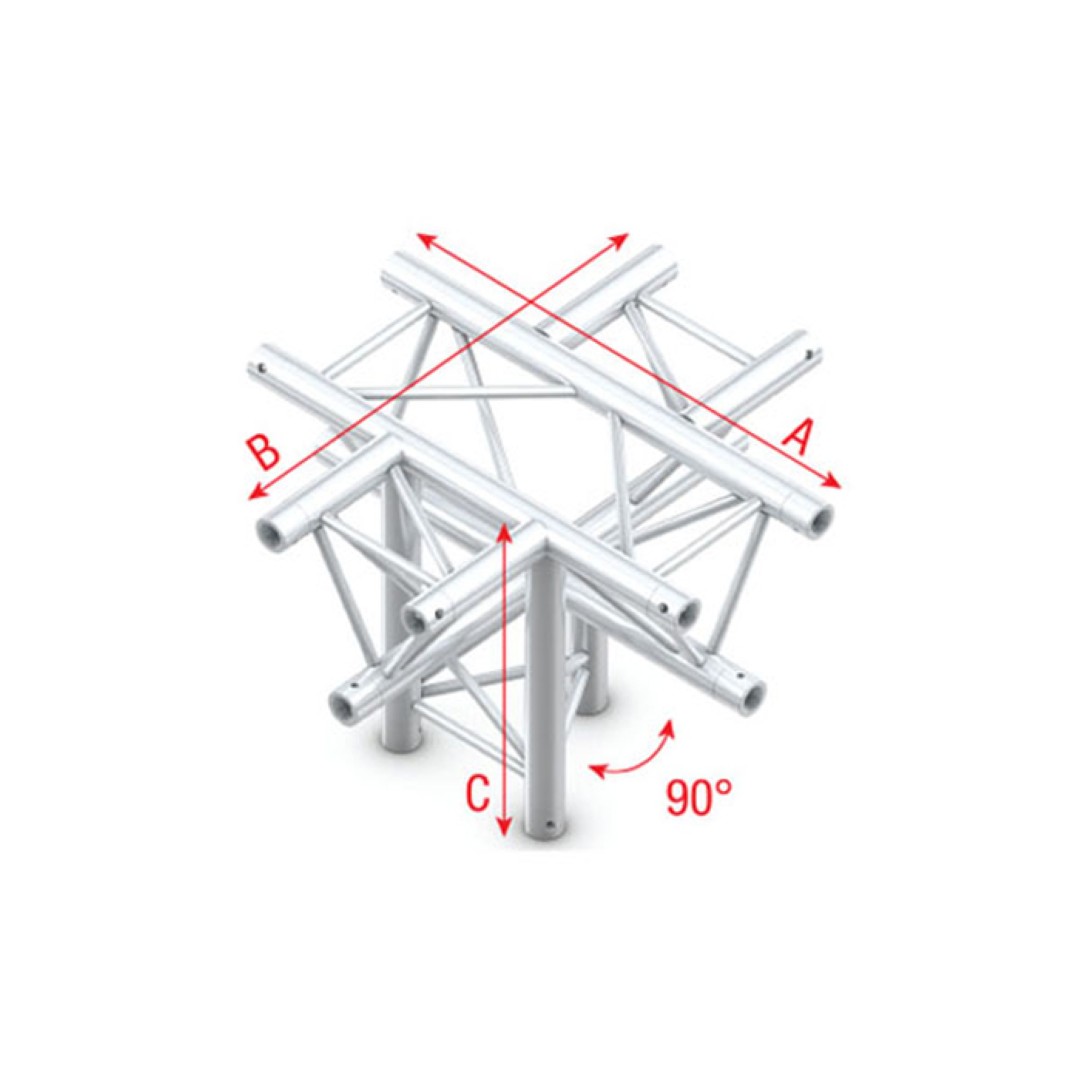 Pro-30 Triangle G Truss - Cross + down - 5-way - apex down - 71 cm ACU53 