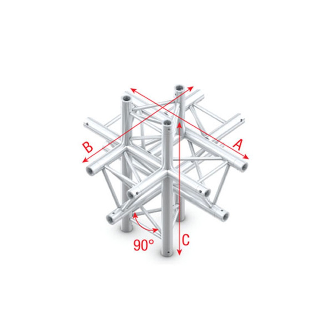 Pro-30 Triangle G Truss -6weg stuk - 50 cm ACU61