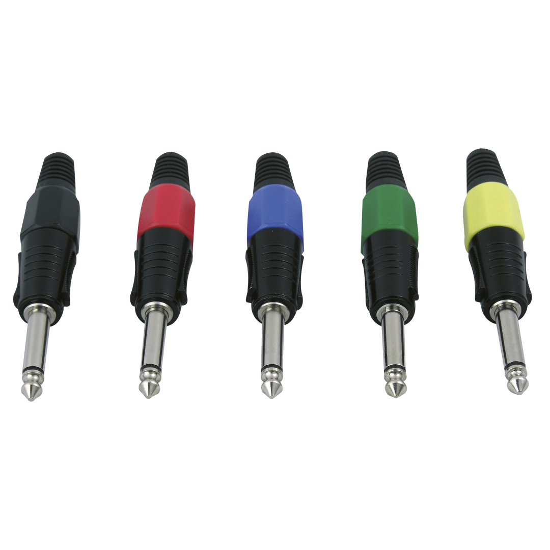 6.3 mm Jack Plug Mono Black housing Zwarte einddop