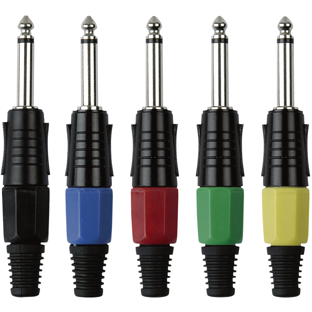 6.3 mm Jack Plug Mono Black housing Zwarte einddop