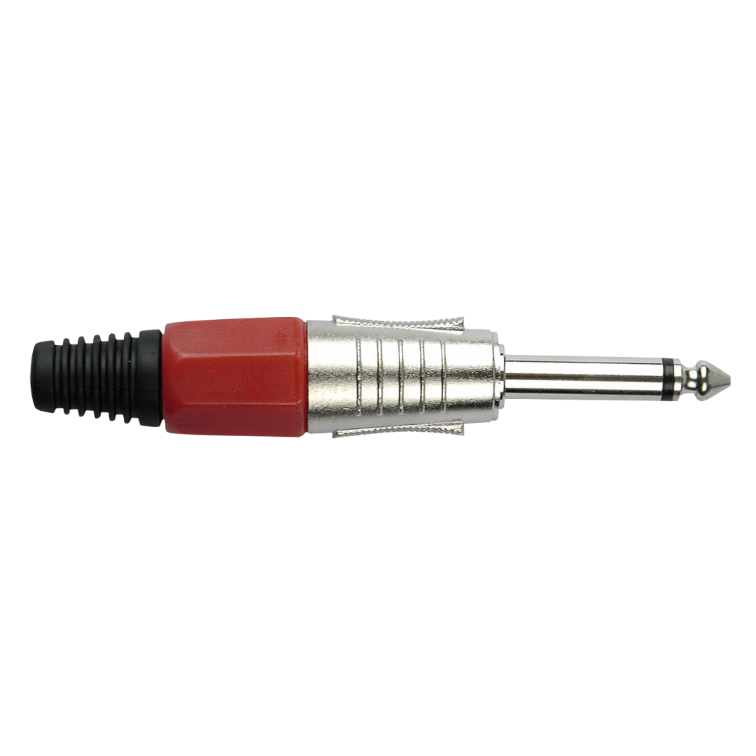 6.3 mm Jack Plug Mono Nickel housing Rode einddop