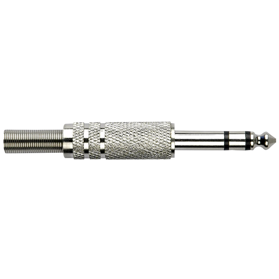Jack Plug with Spring Stereo Nikkelen behuizing
