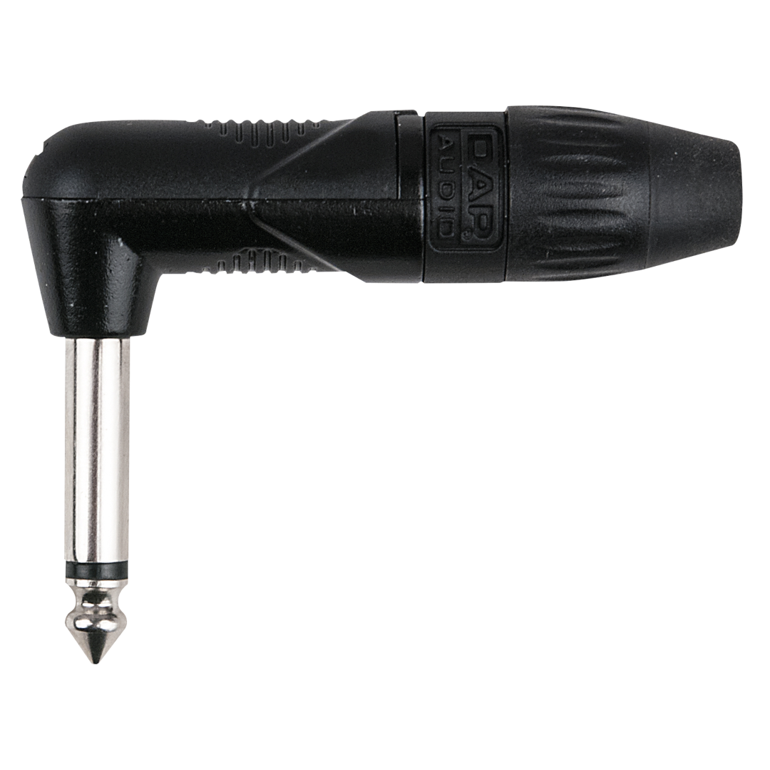 6.3 mm Right-angle Jack X-type Mono Zwarte behuizing