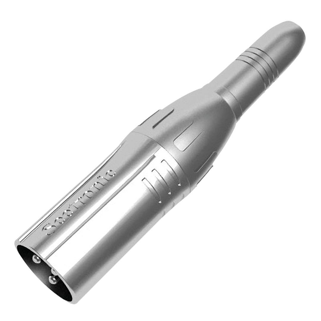 XLR 3P male to Jack stereo female Vergulde contacten - Zilverkleurige behuizing