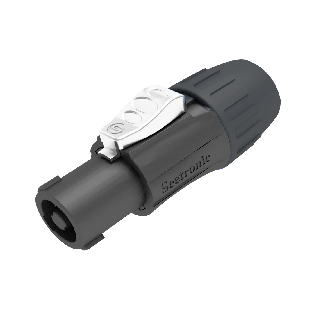 Speaker 4P Connector - male Zwarte behuizing - zwarte eindkap