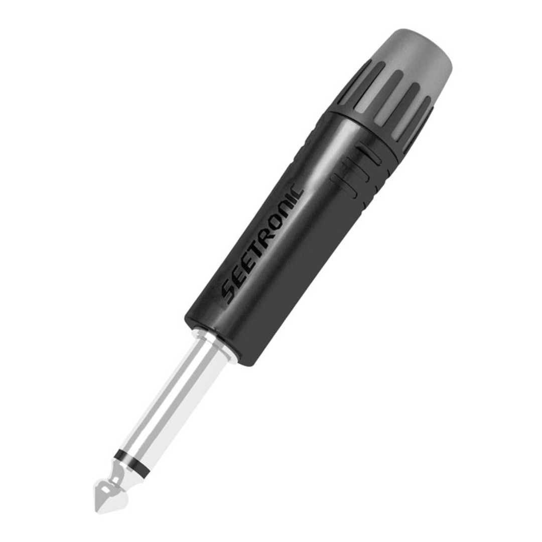 Jack Plug 6.3 mm Mono Zwarte behuizing - zwarte eindkap