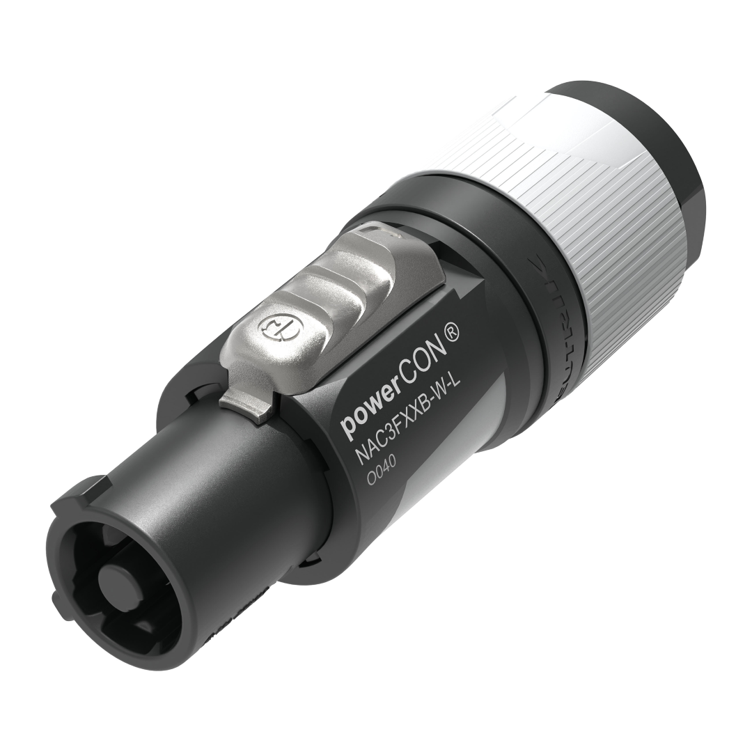PowerCON Connector - L Grijs/witte behuizing - Grote kabeldiameter