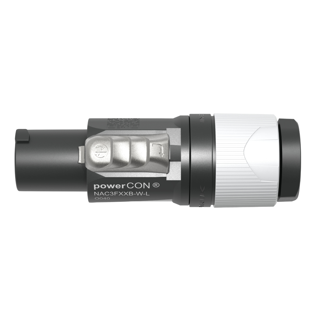 PowerCON Connector - L Grijs/witte behuizing - Grote kabeldiameter