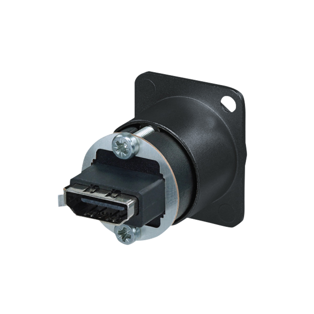 HDMI Feedthrough Adapter D-size D-vormige behuizing - zwart