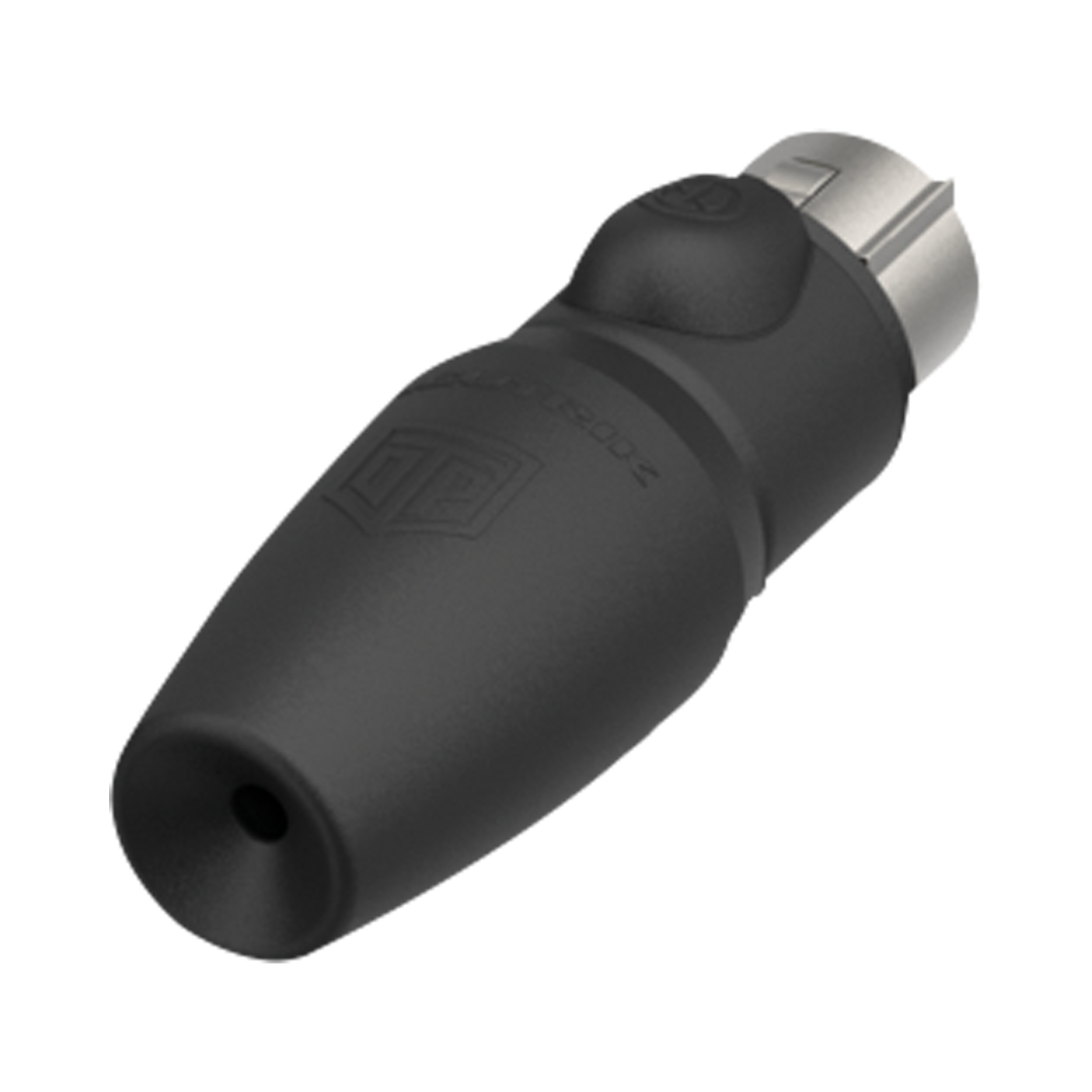 XLR 3P Connector - female TOP Vergulde contactpunten - roestvrij stalen behuizing