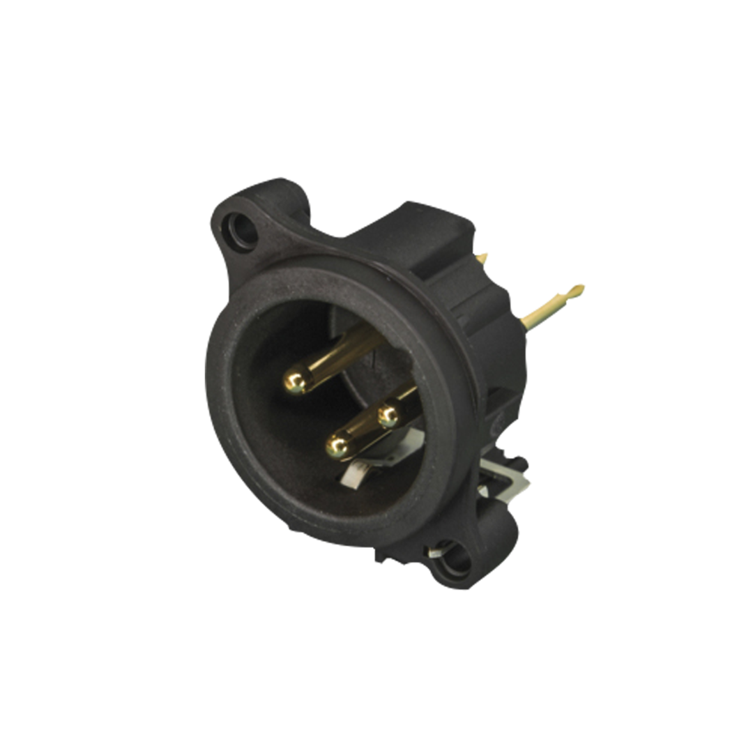 XLR 3P Receptacle - male Horizontale PCB-montage