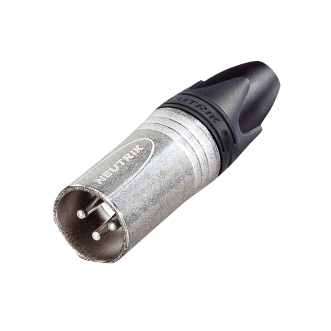 XLR 3P Connector - male - Neutrik XX Nikkel behuizing - verzilverde contacten