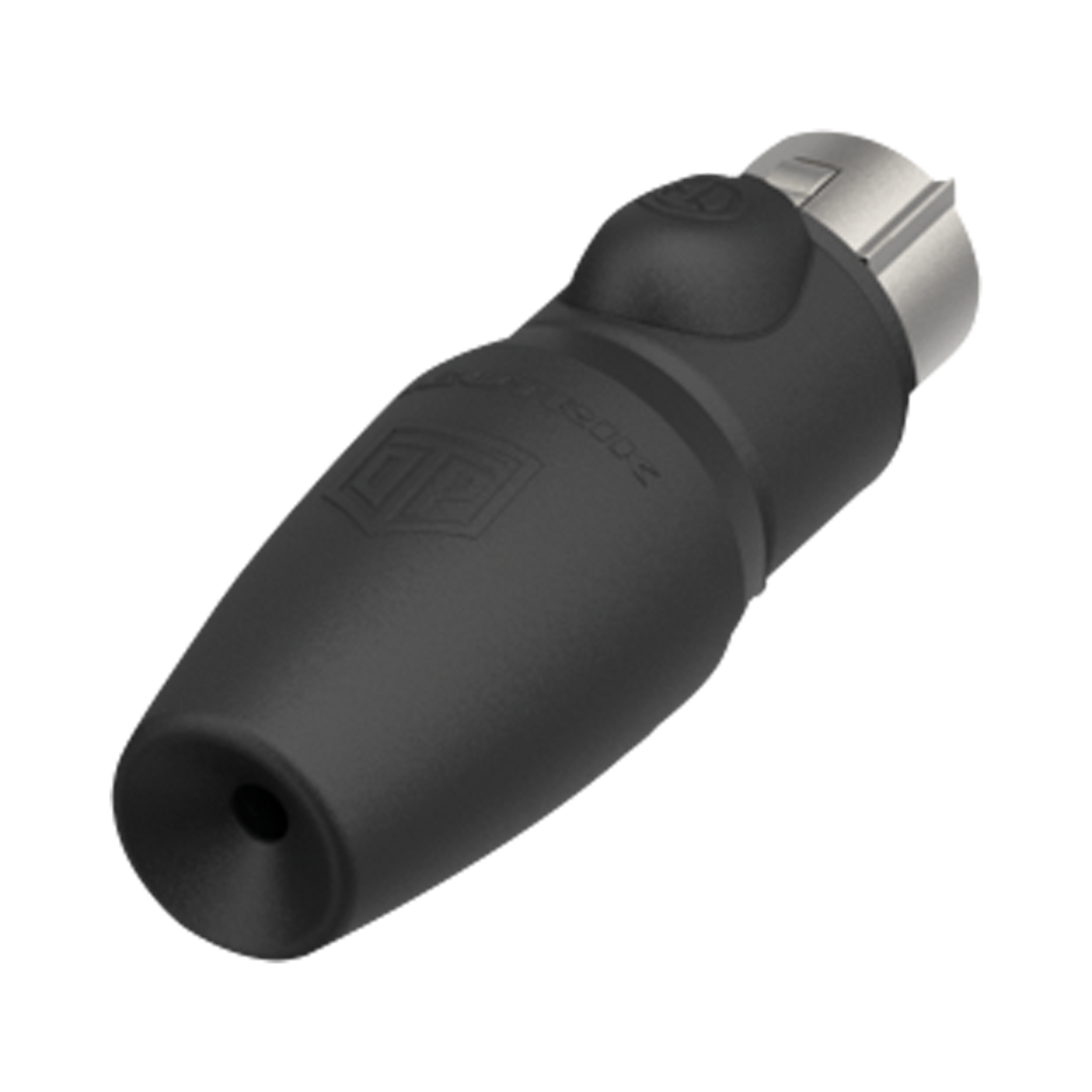 XLR 5P Connector - female TOP Vergulde contactpunten - roestvrij stalen behuizing