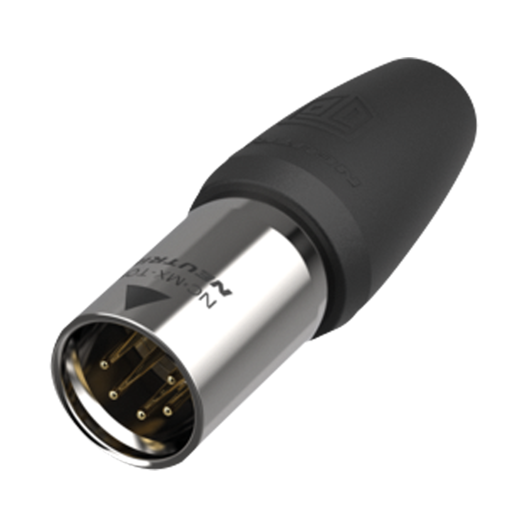 XLR 5P Connector - male TOP Vergulde contactpunten - roestvrij stalen behuizing