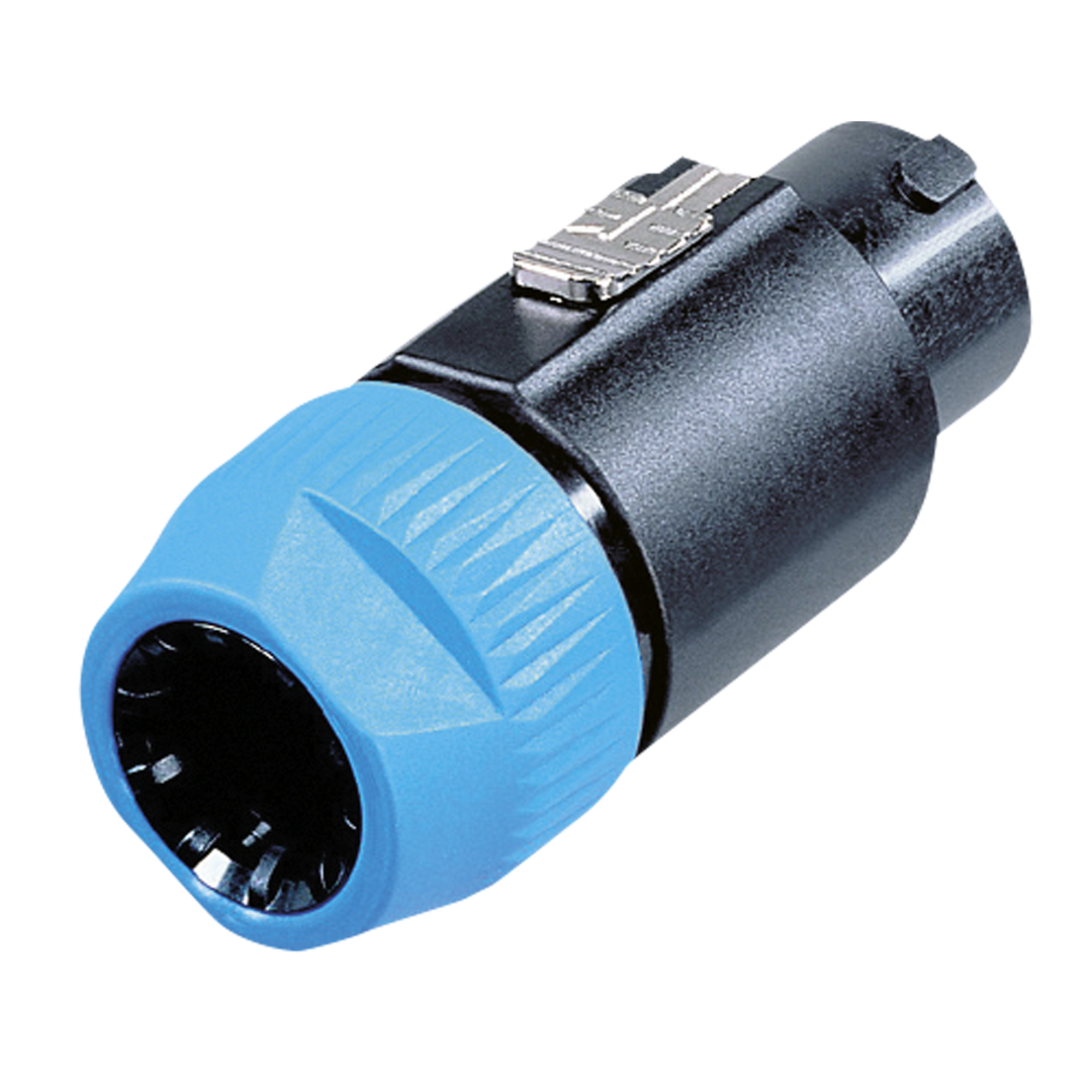 speakON 8P Plug - male Zwarte behuizing - blauwe einddop