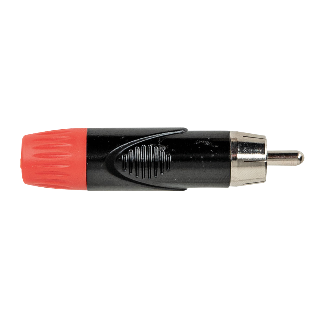RCA Connector - Male - Black Housing Rode einddop