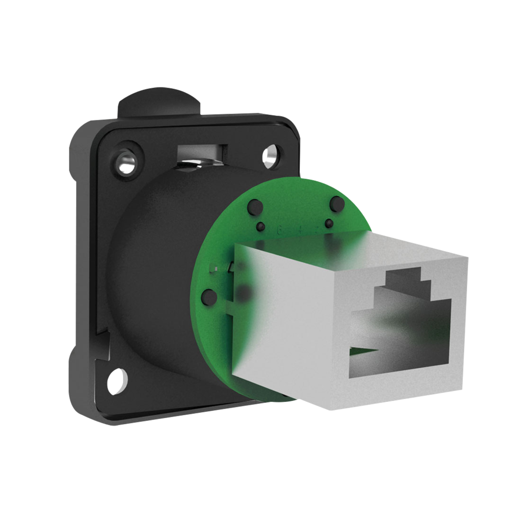 RJ45 Chassis Doorvoeradapter met vergrendeling