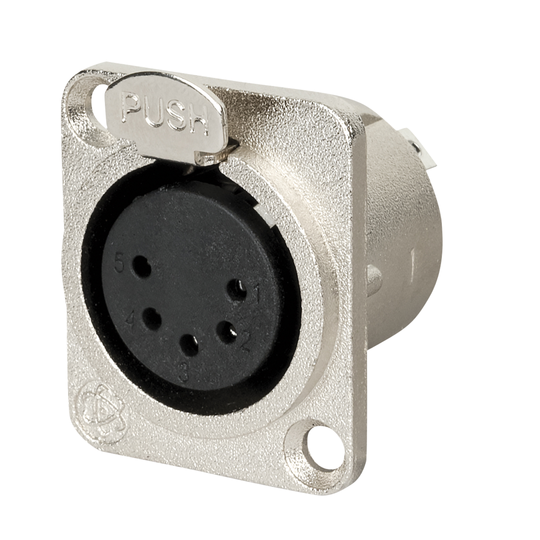 XLR 5P Chassis - female female