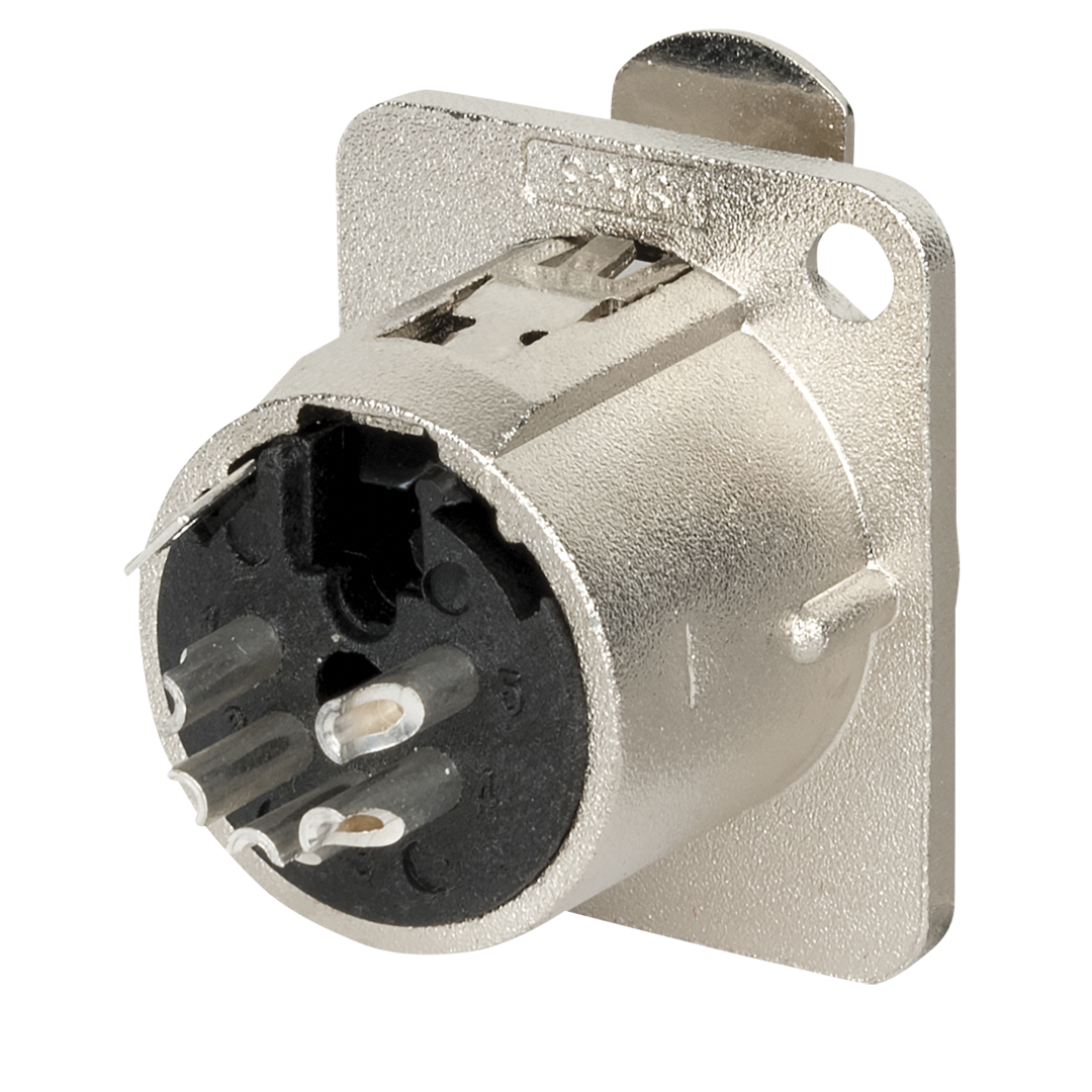 XLR 5P Chassis - female female