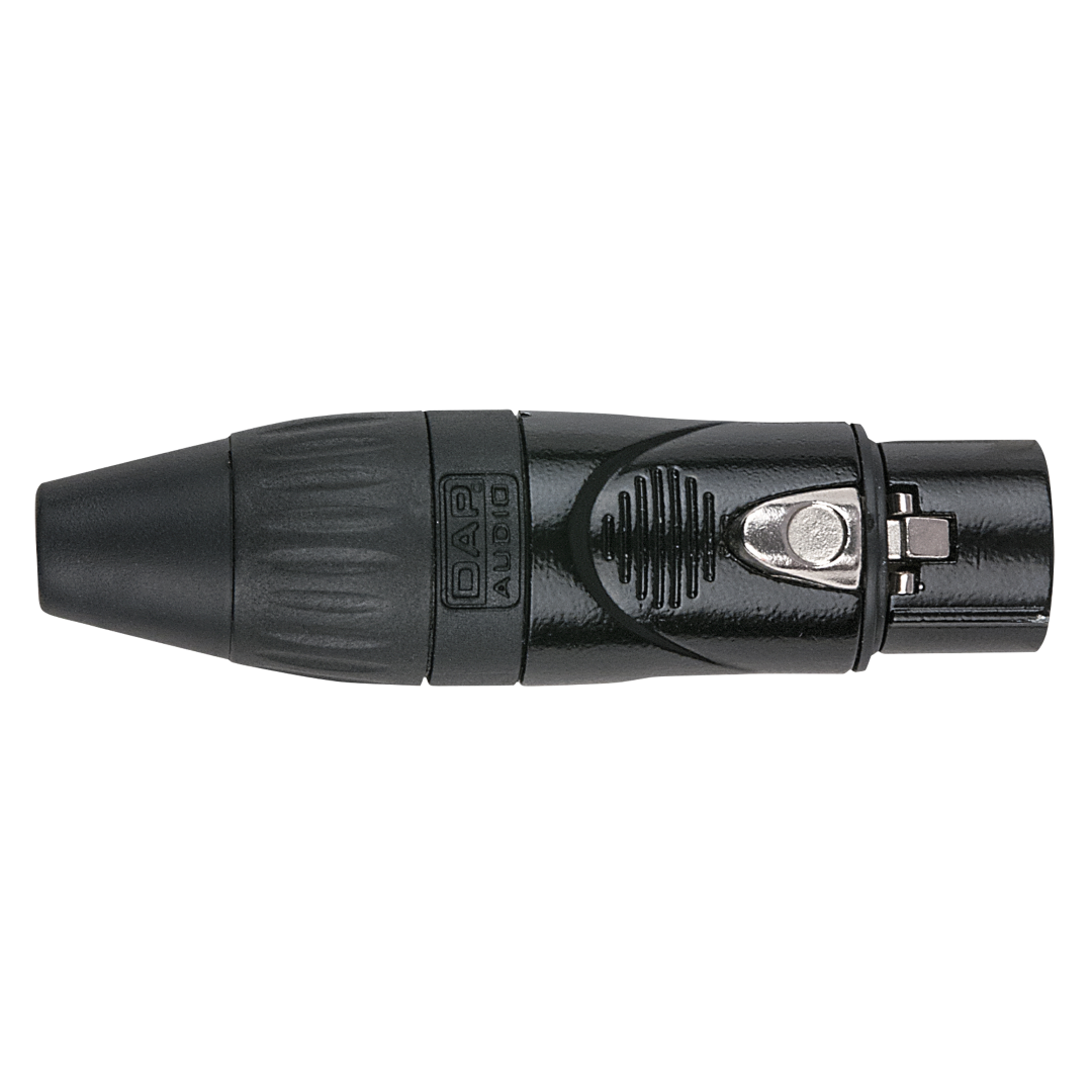 XLR 3P X-type female Zwarte einddop