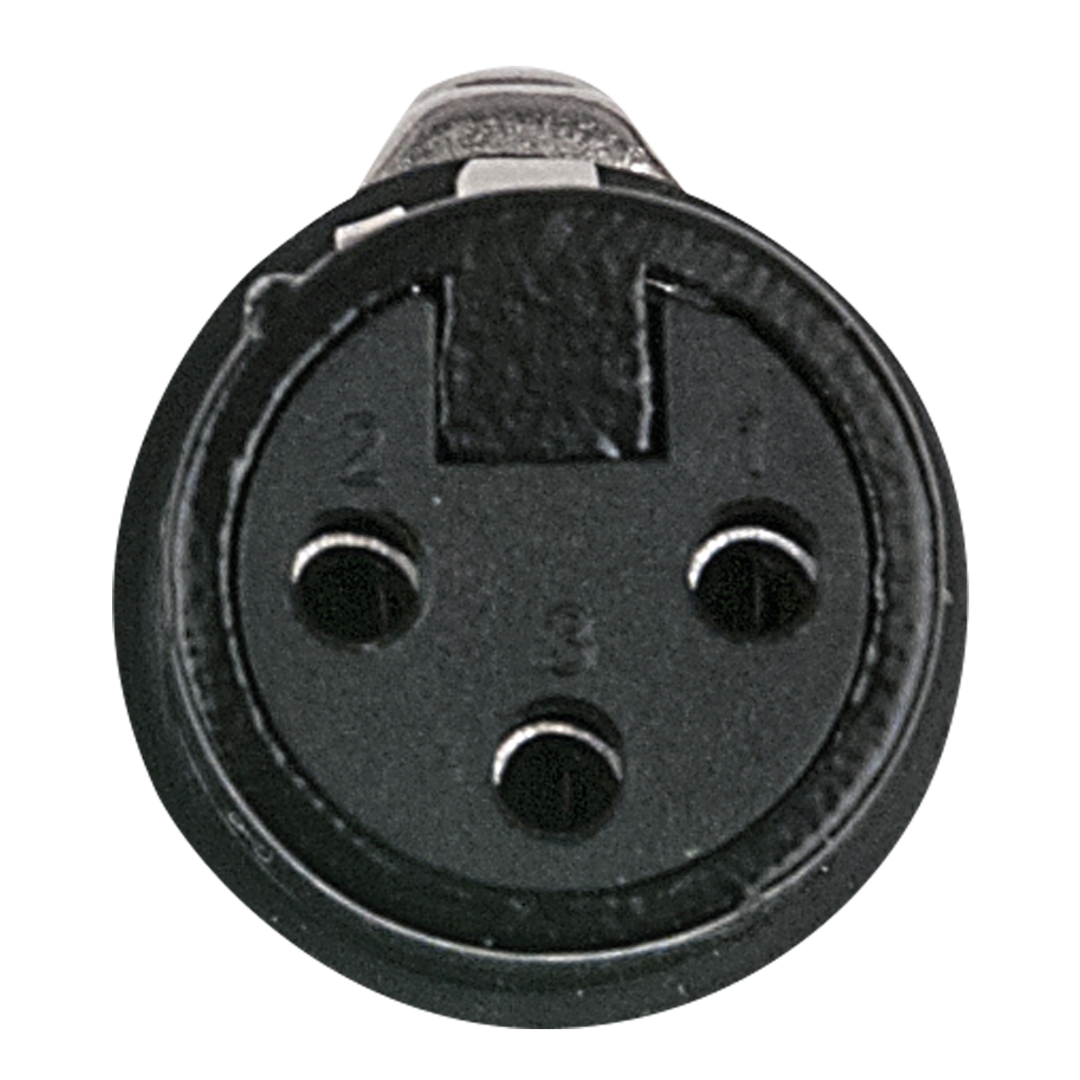 XLR 3P X-type female Zwarte einddop