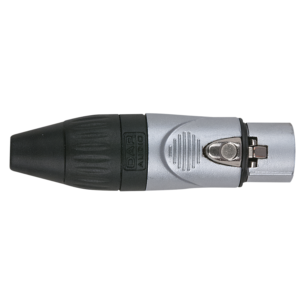 XLR 3P X-type female Zwarte einddop