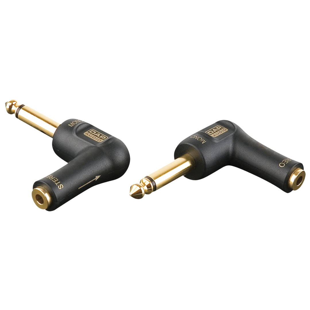 XGA10 - Jack/M mono to mini-jack/F - 90° - incl. 2x 10 kilo-Ohm resistors Incl. 2 x 10 kilo-Ohm weerstanden