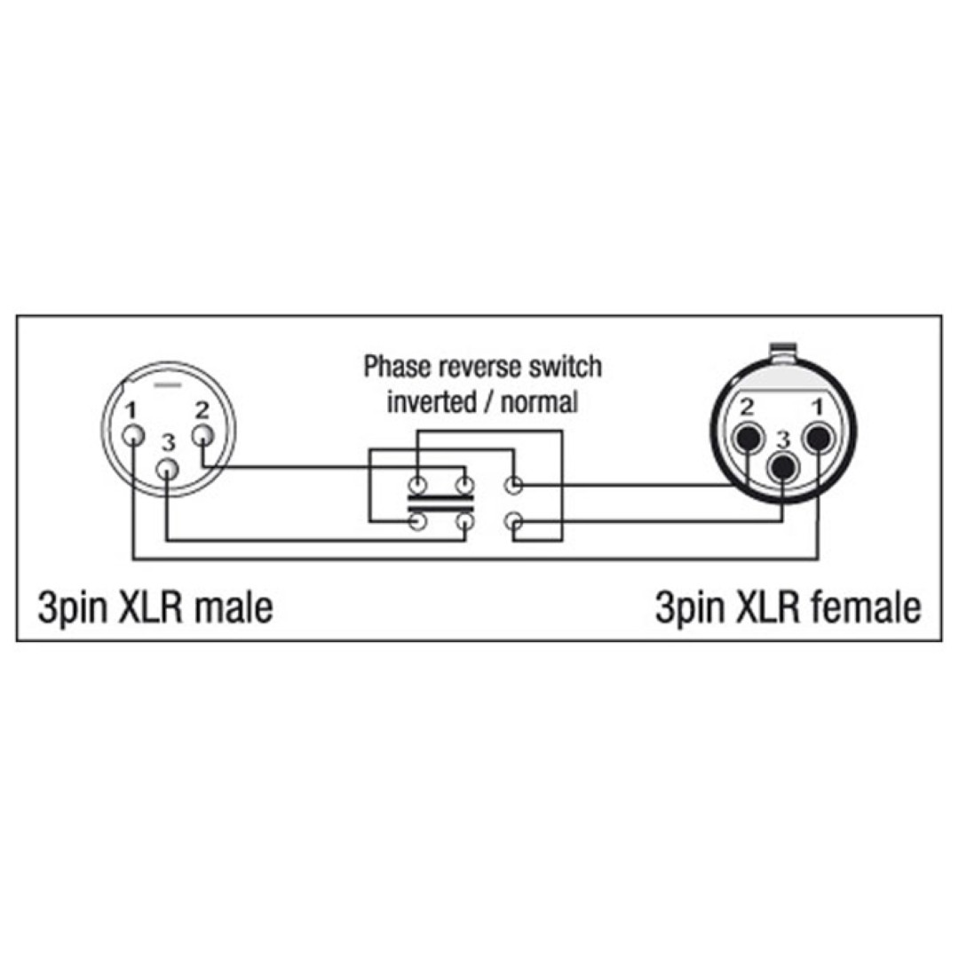 XGA37 - XLR/M 3P to XLR/F 3P Phase Reverse Switch Fase-omkeerschakelaar