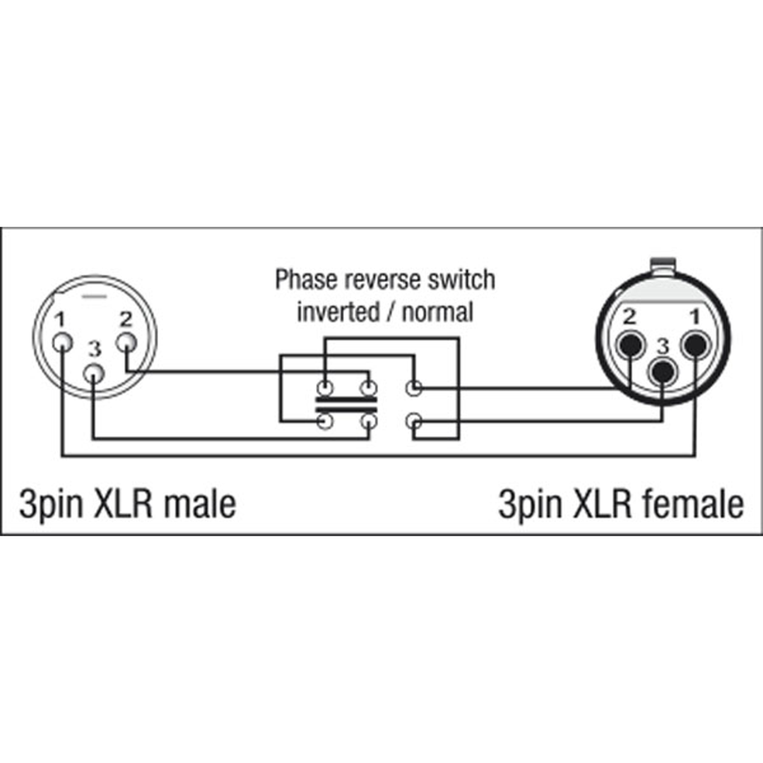 XGA37 - XLR/M 3P to XLR/F 3P Phase Reverse Switch Fase-omkeerschakelaar