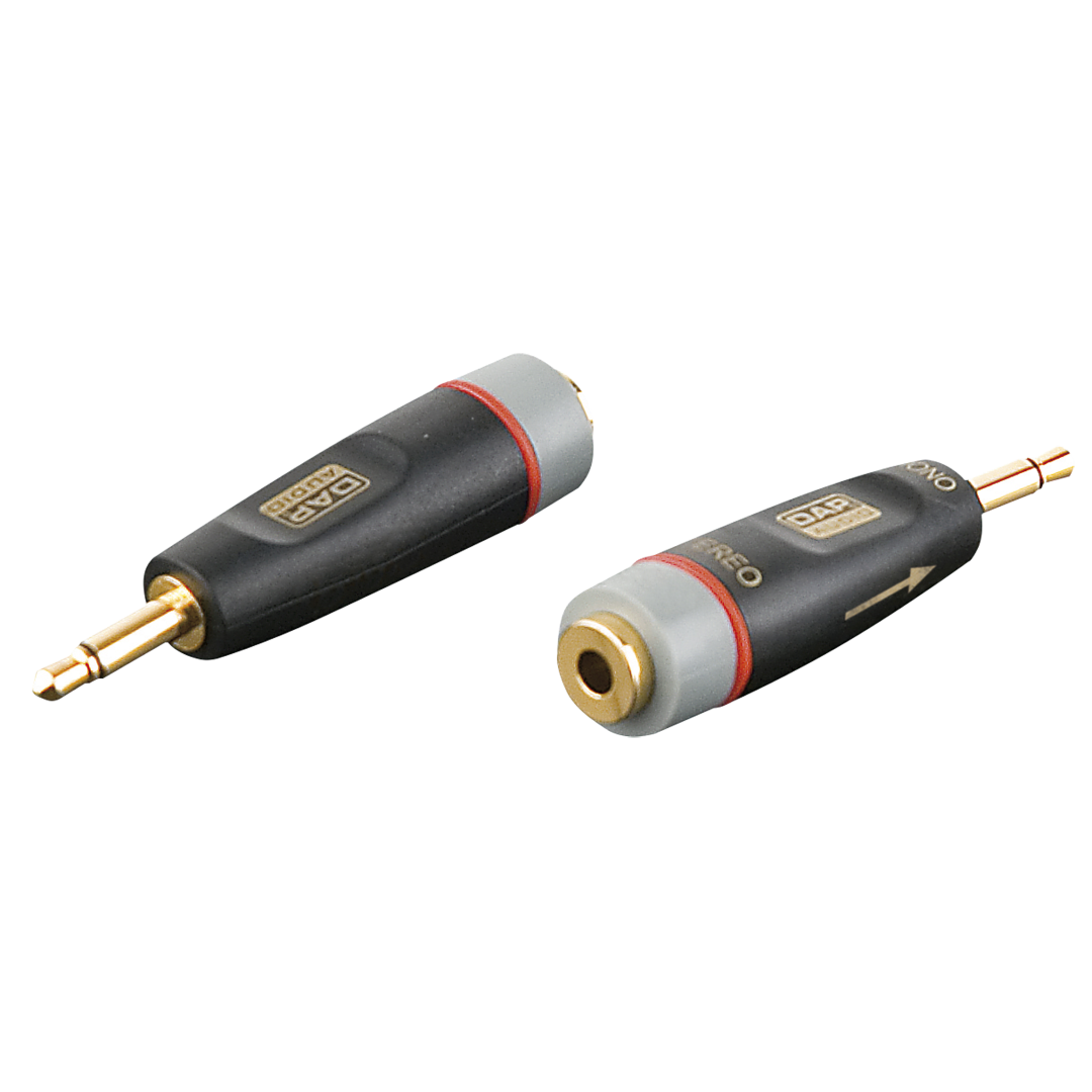XGA43 - mini-jack/M mono to mini-jack/F - incl. 2 x 10 kOhm resistors Incl. 2 x 10 kilo-Ohm weerstanden