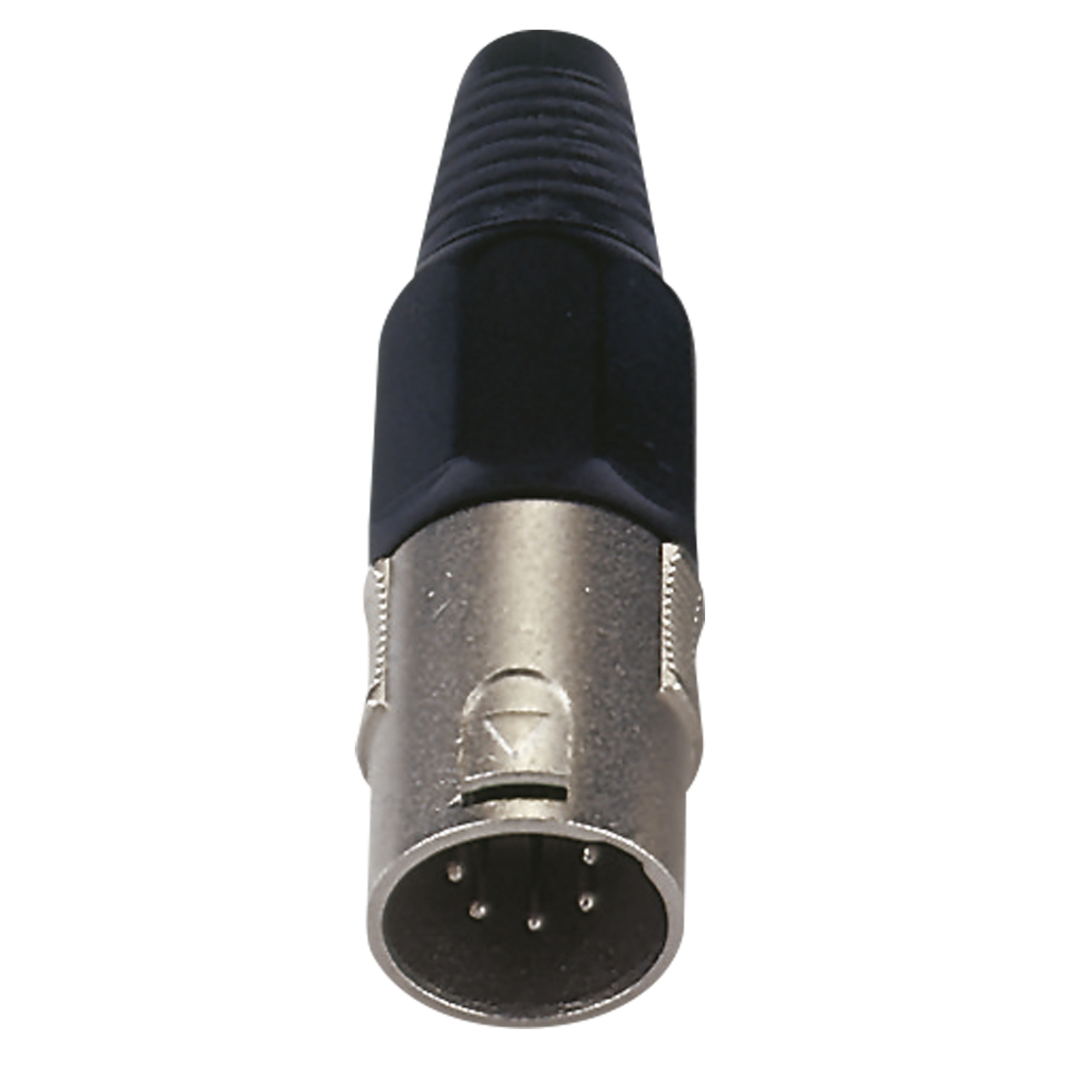 XLR 5P Connector - male Zwarte einddop