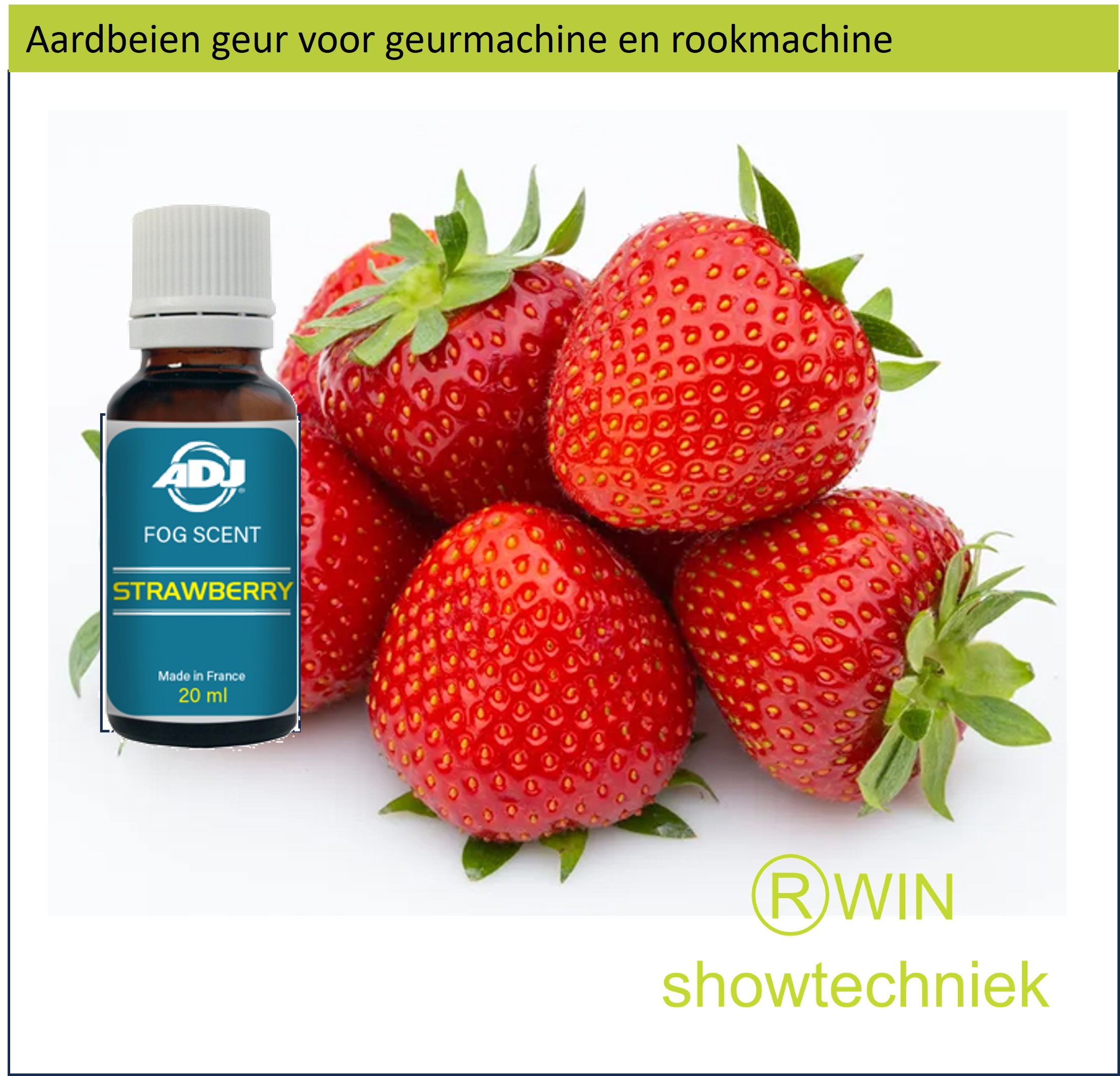 Rookmachine Geur Aardbei  mengen met 5 liter rookvloeistof.