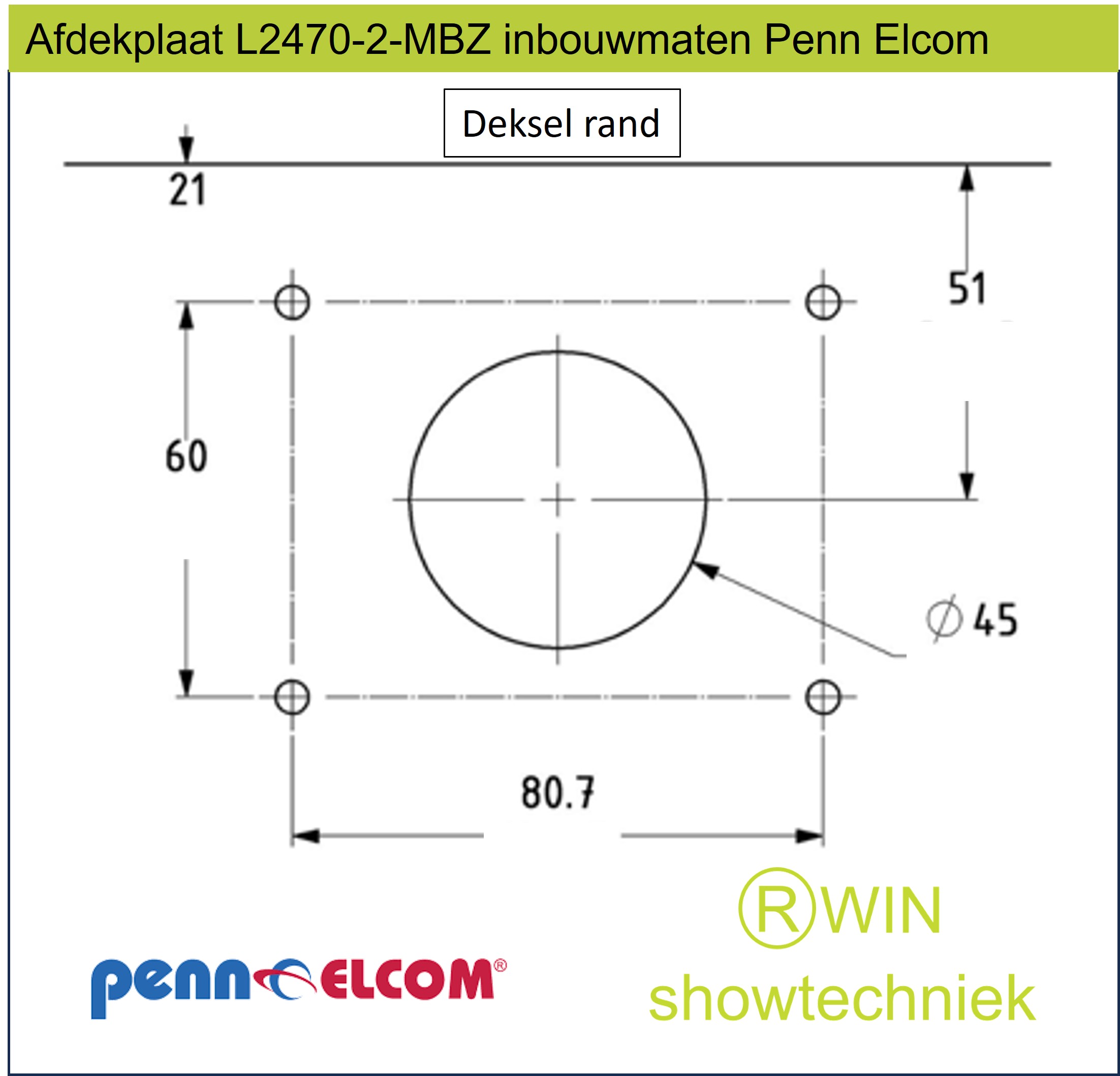 Slam Lid Afsluitplaat L2470-2/MBZ