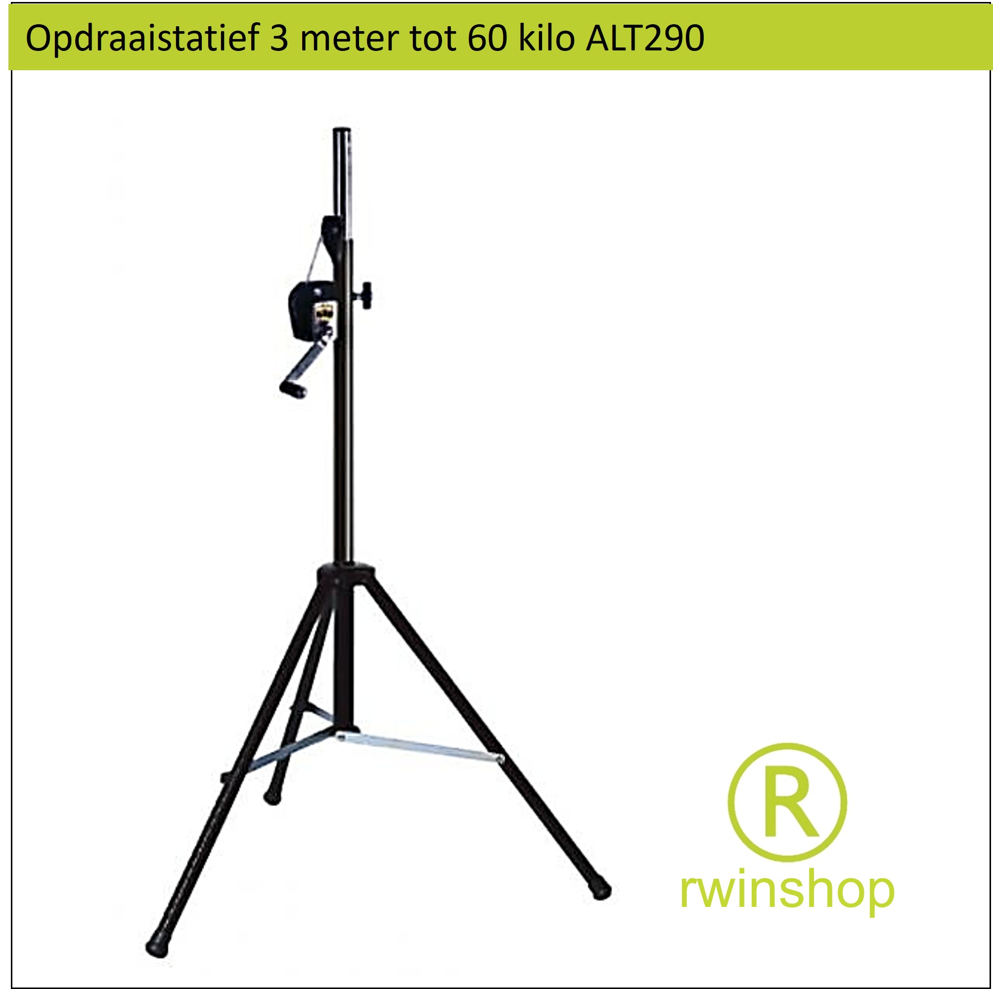 Lichtstatief windup 3 meter 60kilo Huren 