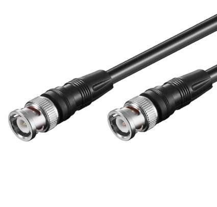 Antennekabel voor draadloze micrfoon ontvangers coax 50 ohm 1 meter zwart