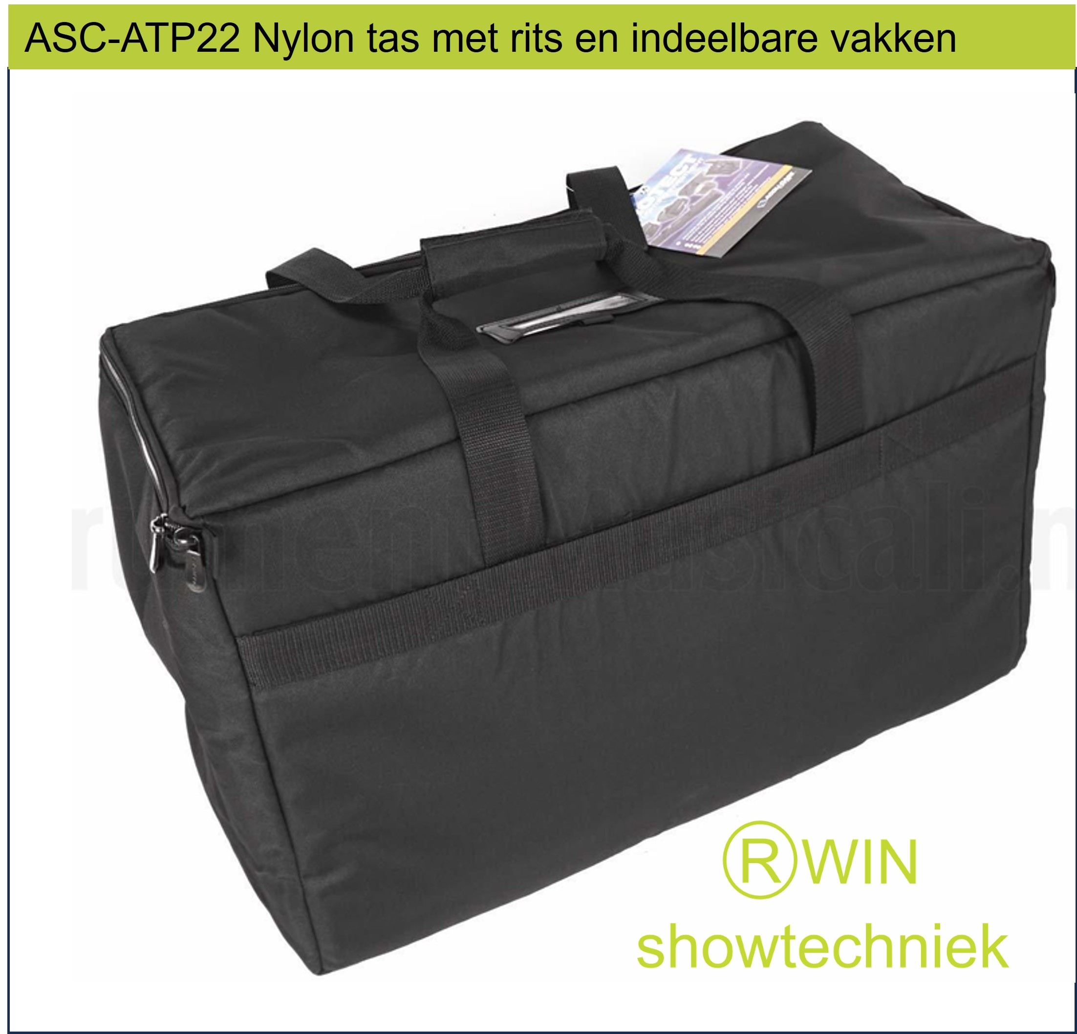 ASC-ATP22 Nylon tas met rits 560 x 305 x 380 mm hoog