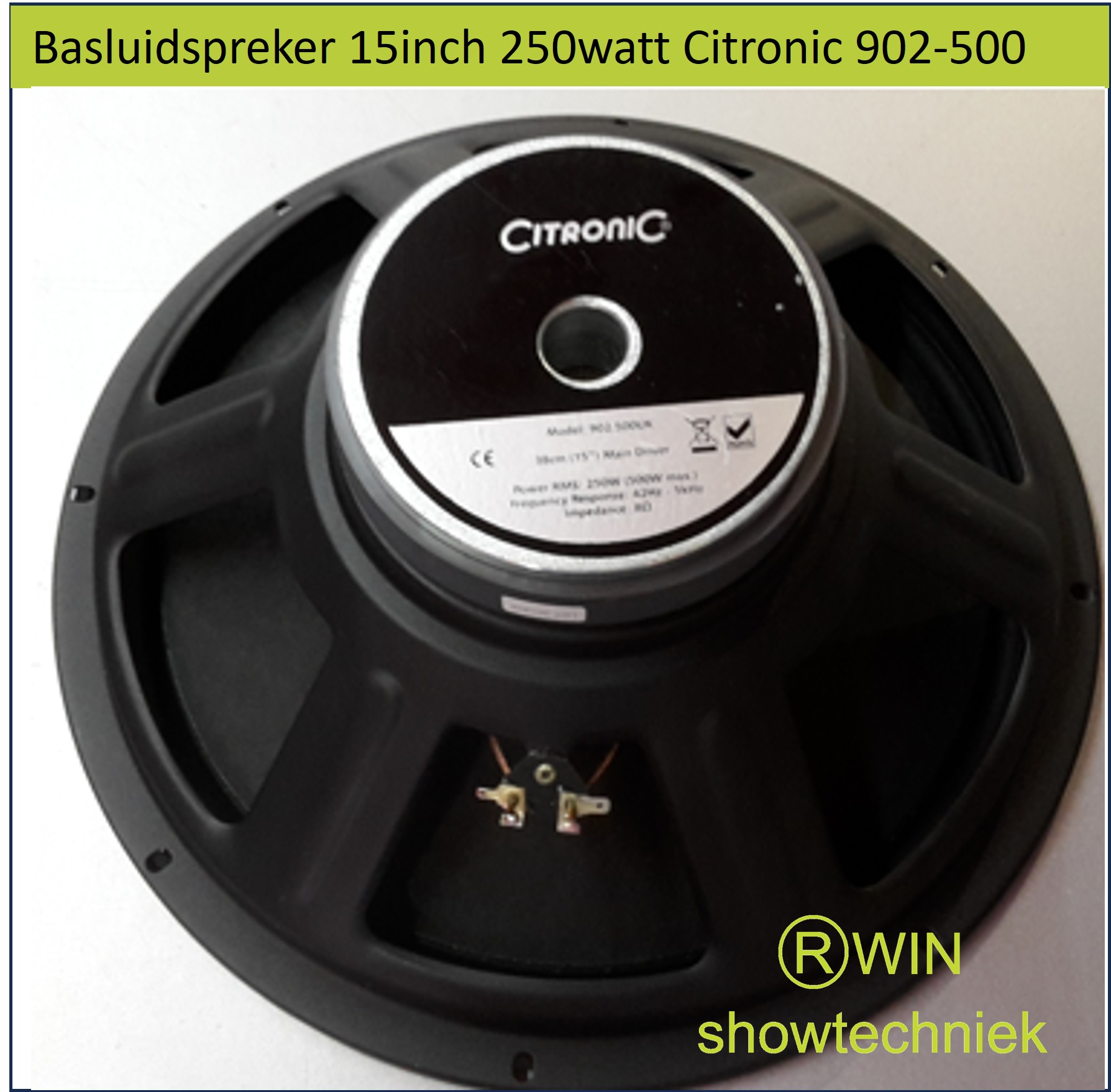 Luidspreker 15inch 500watt piek