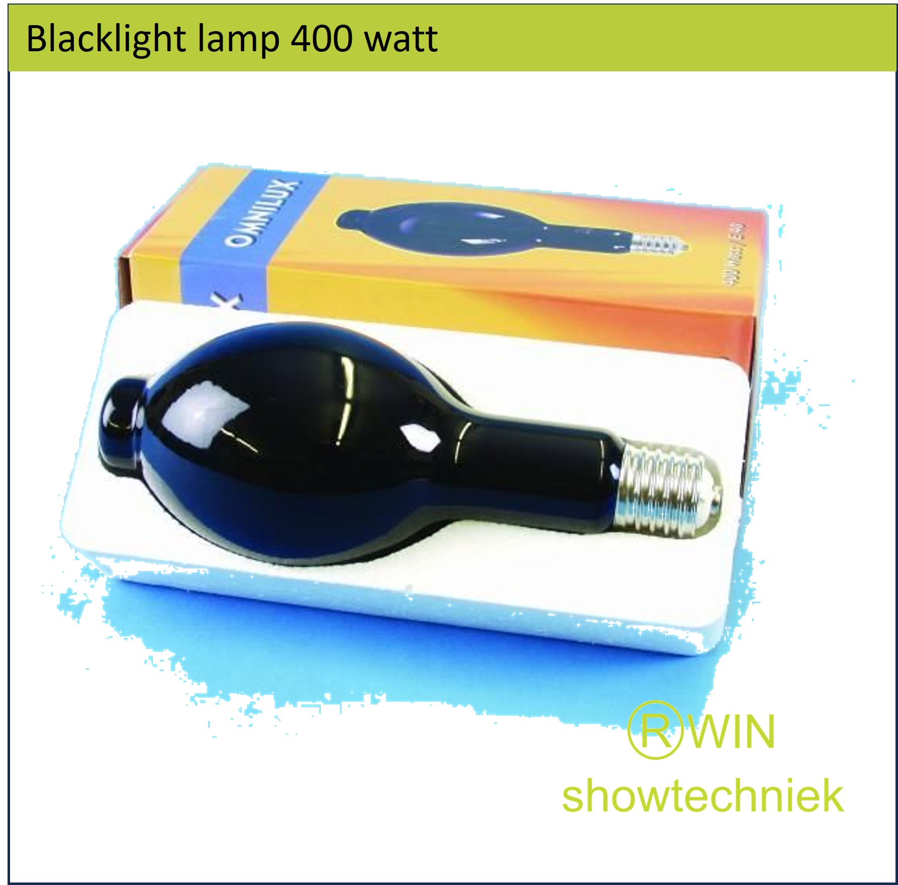 Blacklightlamp 400 watt 240 volt E27 